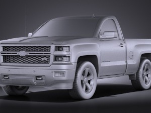 Chevrolet Silverado 2014 Regular Cab vray Modello 3D