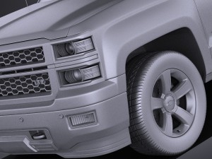 Chevrolet Silverado 2014 Regular Cab vray Modello 3D