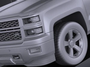 Chevrolet Silverado 2014 Regular Cab vray 3D Model