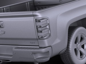 Chevrolet Silverado 2014 Regular Cab vray Modello 3D