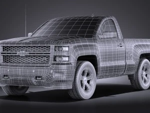 Chevrolet Silverado 2014 Regular Cab vray 3D Model