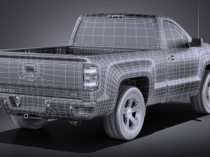 Chevrolet Silverado 2014 Regular Cab vray Modello 3D