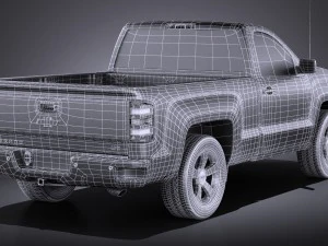 Chevrolet Silverado 2014 Regular Cab vray 3D Model