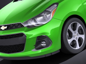 Chevrolet Spark 2016 vray 3D Model
