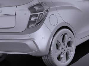 Chevrolet Spark 2016 vray 3D Model