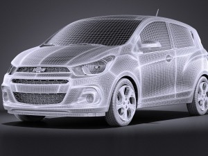 Chevrolet Spark 2016 vray 3D Model