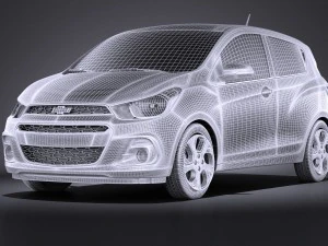 Chevrolet Spark 2016 vray 3D Model