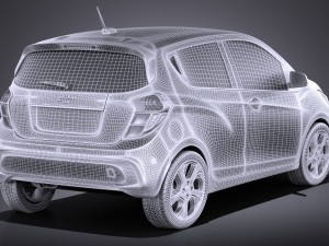 Chevrolet Spark 2016 vray 3D Model