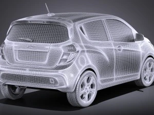 Chevrolet Spark 2016 vray 3D Model
