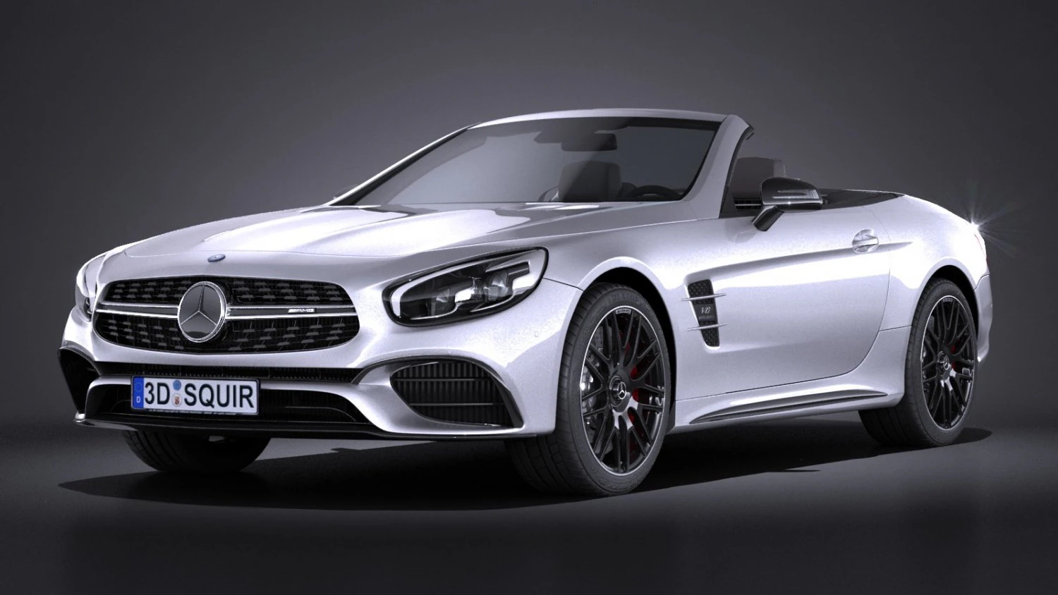 Mercedes-Benz SL 63 AMG 2017 3D Model .c4d .max .obj .3ds .fbx .stl .blend 