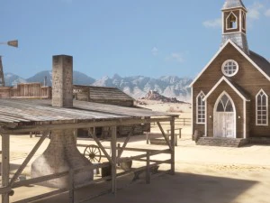 ciudad occidental Modelo 3D