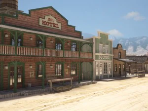 ciudad occidental Modelo 3D