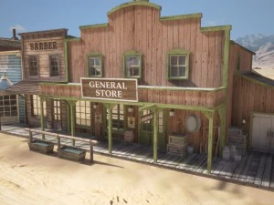 ciudad occidental Modelo 3D