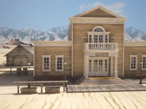 ciudad occidental Modelo 3D