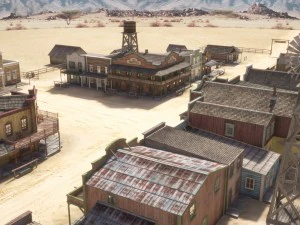 ciudad occidental Modelo 3D