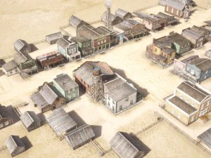 ciudad occidental Modelo 3D
