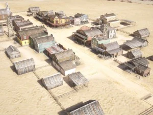 ciudad occidental Modelo 3D