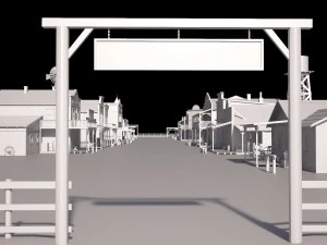 ciudad occidental Modelo 3D