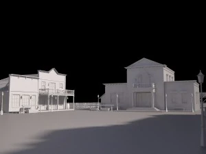 ciudad occidental Modelo 3D