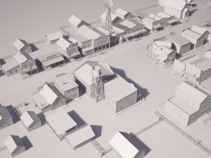 Western Town 3D मॉडल
