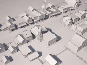 ciudad occidental Modelo 3D