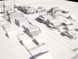 ciudad occidental Modelo 3D