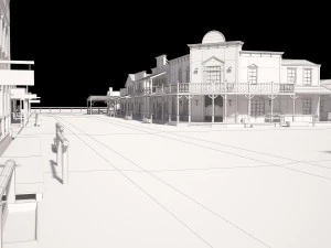 ciudad occidental Modelo 3D