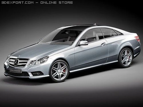 Mercedes-Benz E Coupe 2010 3D Model .c4d .max .obj .3ds .fbx .stl .blend 