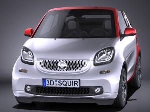 Smart Fortwo Cabrio 2016 3D Модель