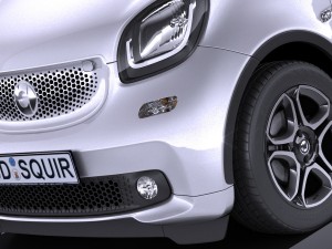 Smart Fortwo Cabrio 2016 3D Модель