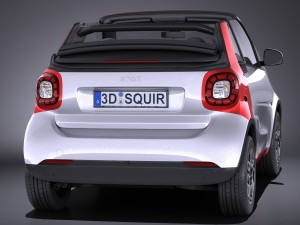 Smart Fortwo Cabrio 2016 3D Модель