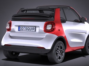 Smart Fortwo Cabrio 2016 3D Модель