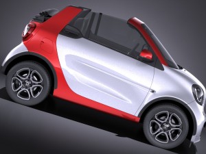Smart Fortwo Cabrio 2016 3D Модель