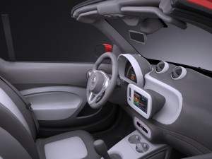Smart Fortwo Cabrio 2016 3D Модель