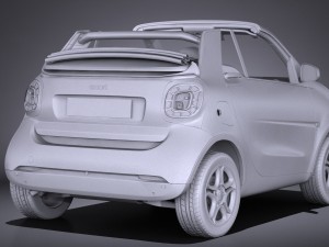 Smart Fortwo Cabrio 2016 3D Модель