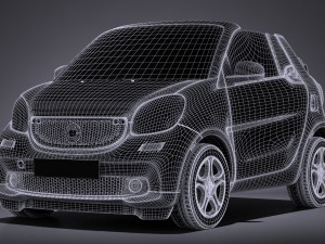 Smart Fortwo Cabrio 2016 3D Модель