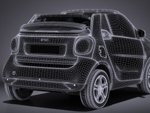 Smart Fortwo Cabrio 2016 3D Модель