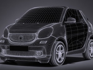 Smart Fortwo Cabrio 2016 3D Модель