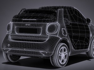 Smart Fortwo Cabrio 2016 3D Модель