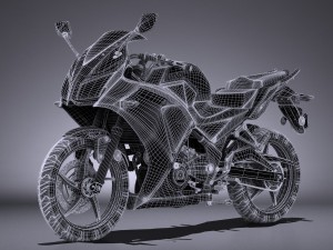 Honda CBR 300 R 2016 3D Модель