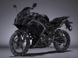 Honda CBR 300 R 2016 3D Model
