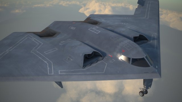B2 spirit bomber Modello 3D .c4d .max .obj .3ds .fbx .stl .blend 