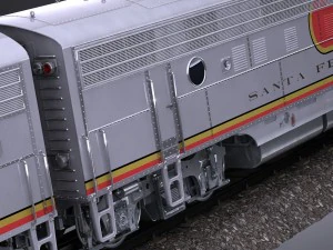 Santa Fe Super Chief Train 3D Model