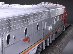Santa Fe Super Chief Train 3D Model