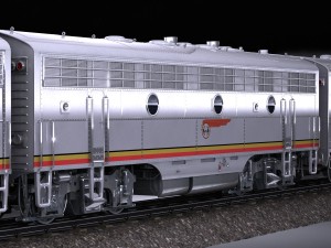 Santa Fe Super Chief Train Modello 3D