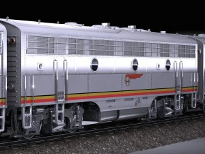 Santa Fe Super Chief Train 3D Model