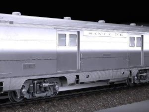 Santa Fe Super Chief Train 3D Model