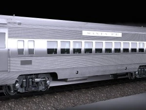 Santa Fe Super Chief Train 3D Model