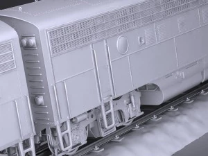 Santa Fe Super Chief Train 3D Model