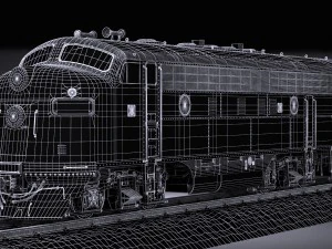 Santa Fe Super Chief Train 3D Model